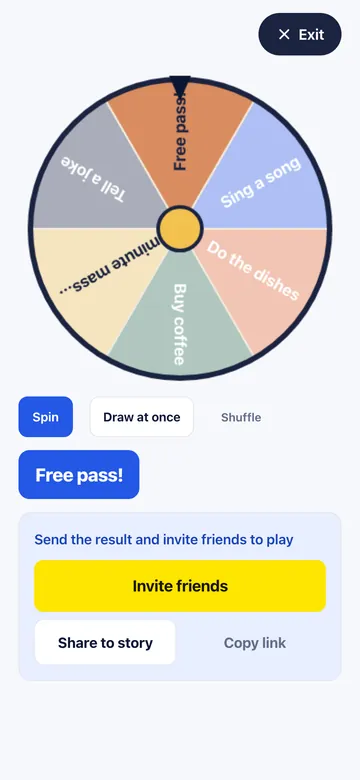 Gira y deja que la ruleta decida