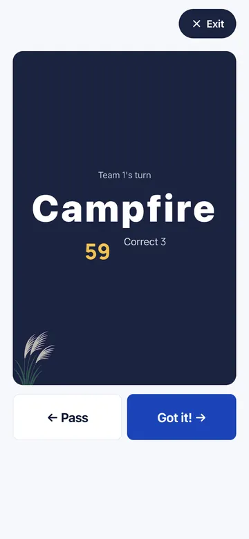 One describes, the team guesses